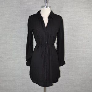 Rails Black Shirt Dress - S